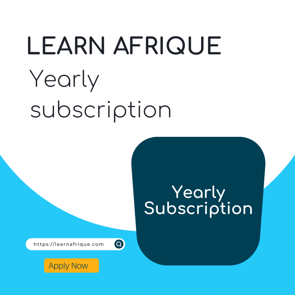 Learn Afrique Yearly Plan