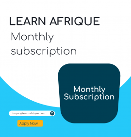 Learn Afrique monthly plan